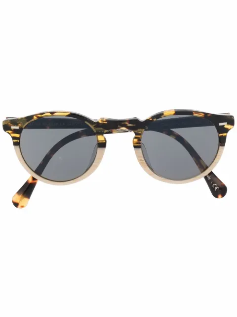 Oliver Peoples tortoiseshell foldable sunglasses