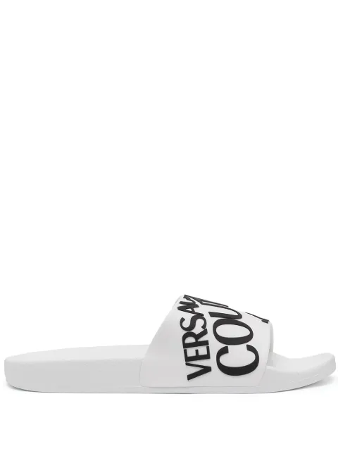 Versace Jeans Couture Slippers Met Logoband - Farfetch
