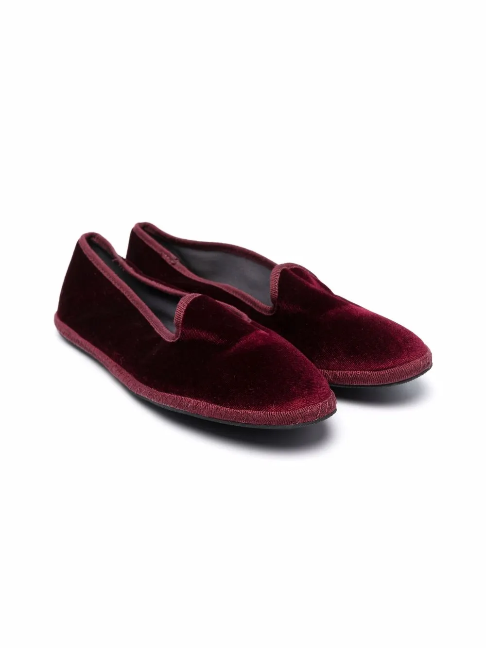 Siola Teen Velvet-effect Slip-on Loafers In Red