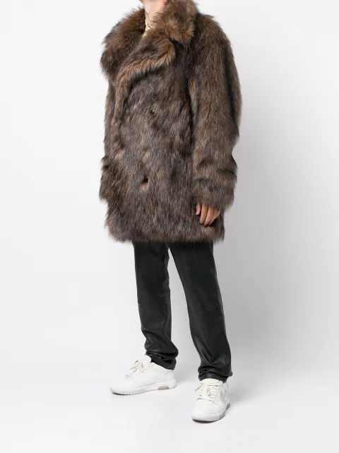 AMIRI Faux Fur Coat - Farfetch