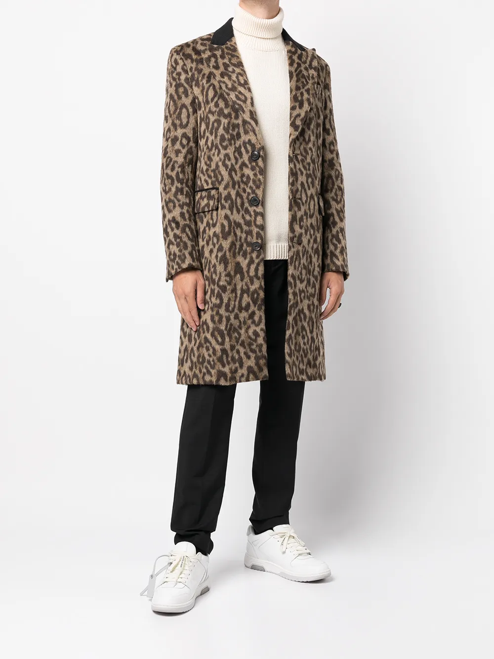 AMIRI brushed leopard-print single-breasted coat | Single Breasted Coats | Image 2