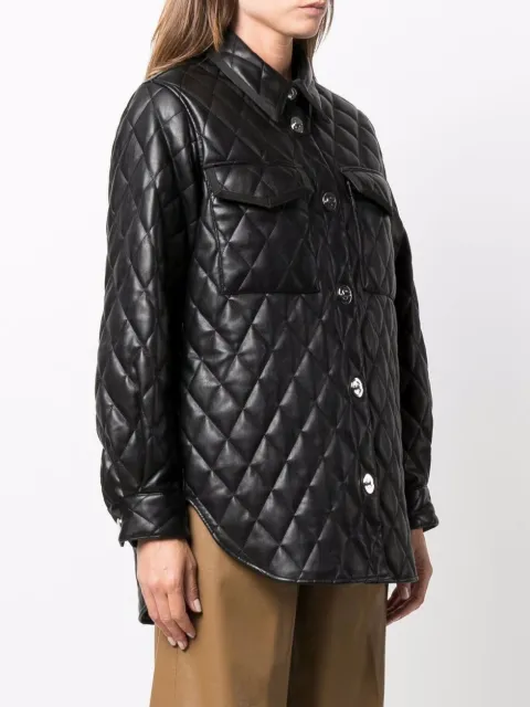 maje quilted leather jacket