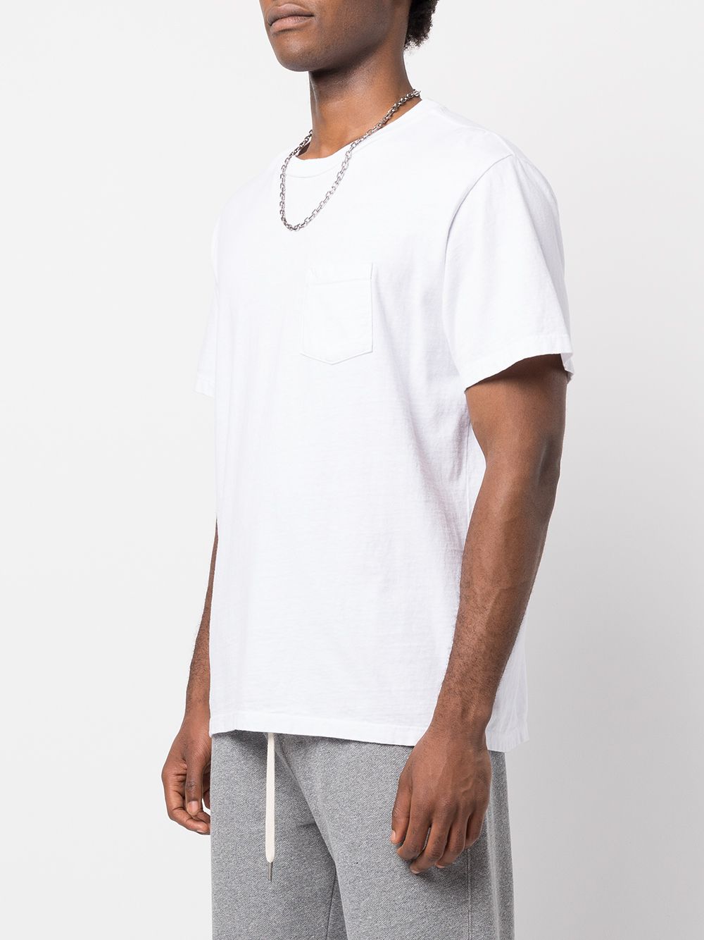 Shop John Elliott Crew-neck Cotton T-shirt In White