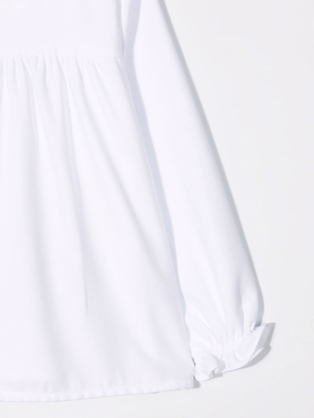 Shop Knot Ruffle Collar Blouse In White