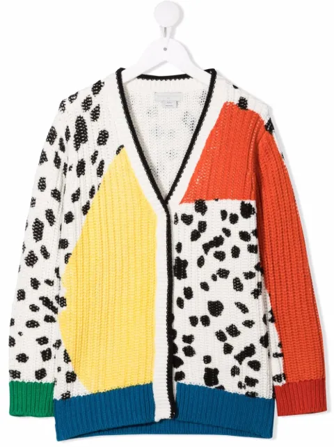 Stella McCartney Kids كارديغان بتأثير مخيوط