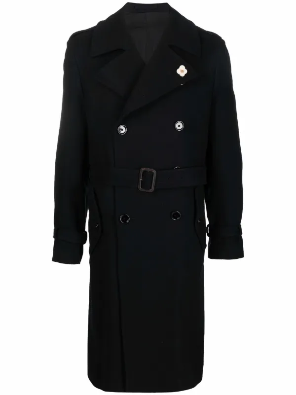 belted double breasted coat