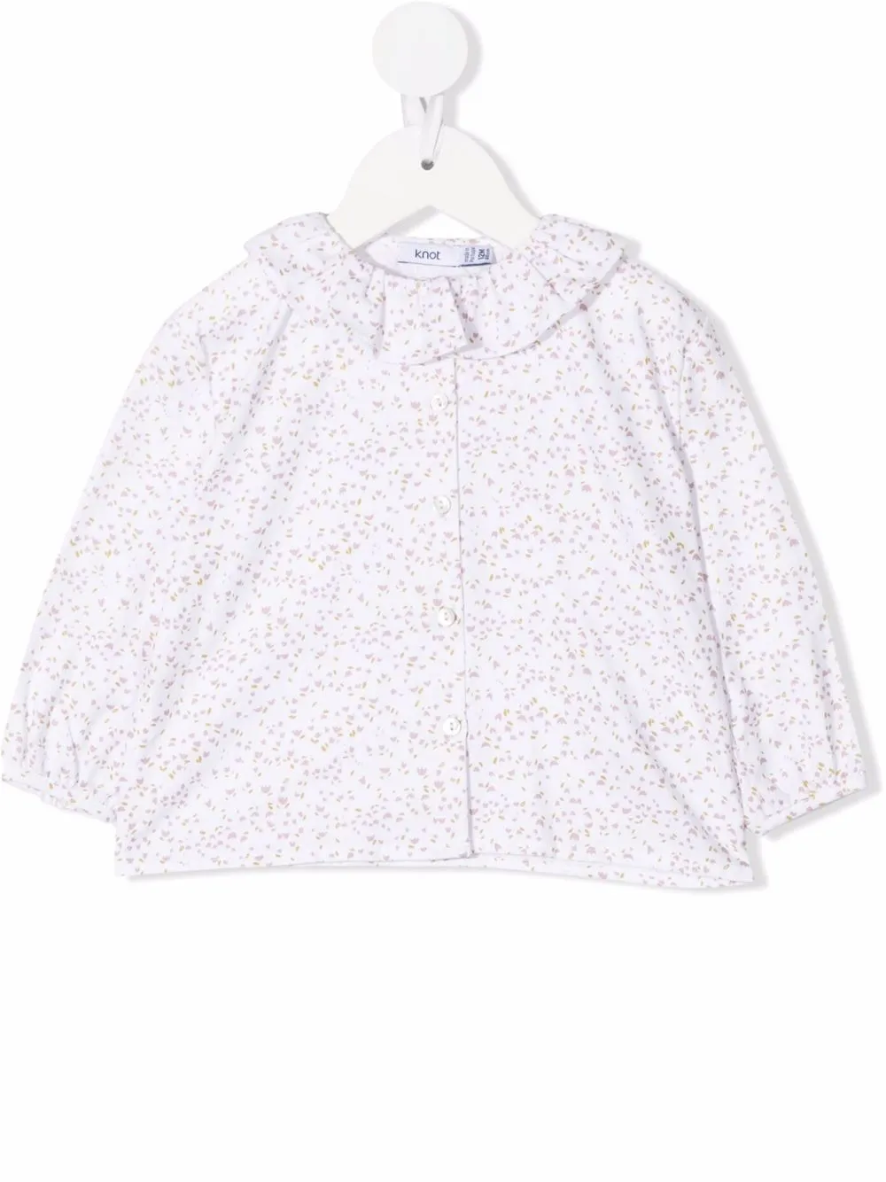 

Knot blusa Soft Flowers - Blanco