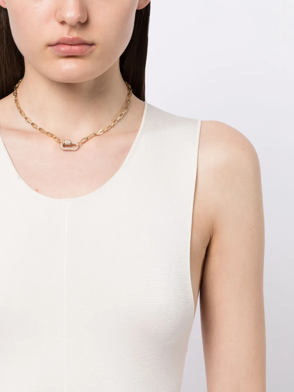 Marla Aaron Collar Biker En Oro Amarillo De 14kt Con Diamantes – Farfetch