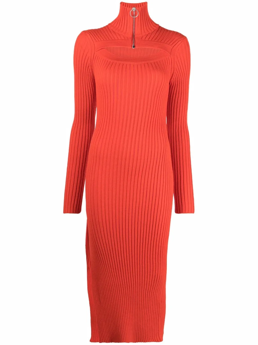 MSGM трикотажное платье с вырезом