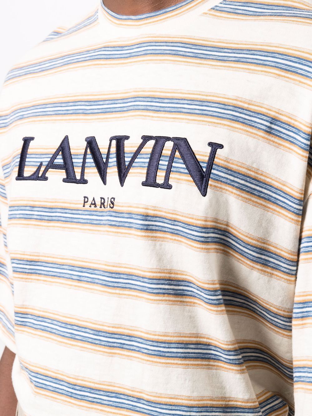 фото Lanvin футболка в полоску с логотипом