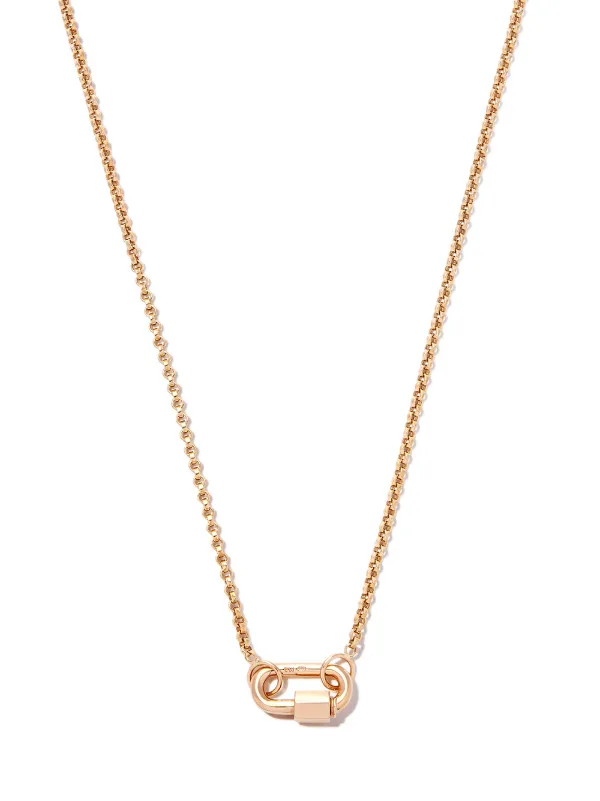 Marla Aaron 14kt Yellow Gold Baby Lock Necklace Gold FARFETCH NZ