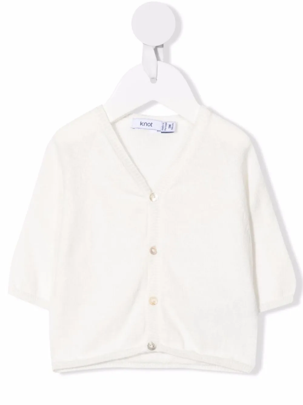 

Knot newborn pearl cardigan - White