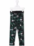 Kenzo Kids jungle print leggings - Green