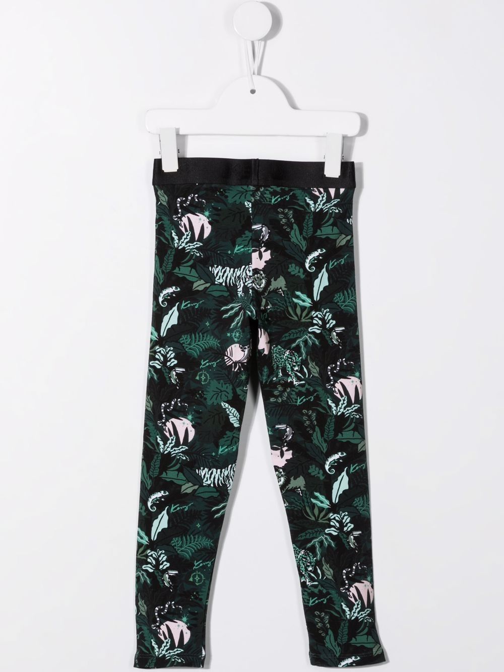 Shop Kenzo Jungle Print Leggings In Green