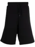 Moschino embroidered-logo jogger shorts - Black