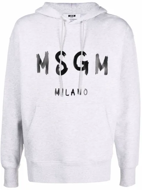 msgm logo印花连帽衫