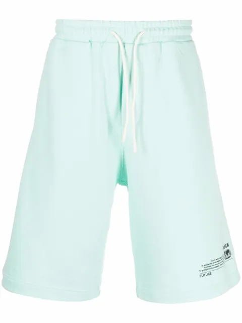 MSGM knee-length cotton track shorts