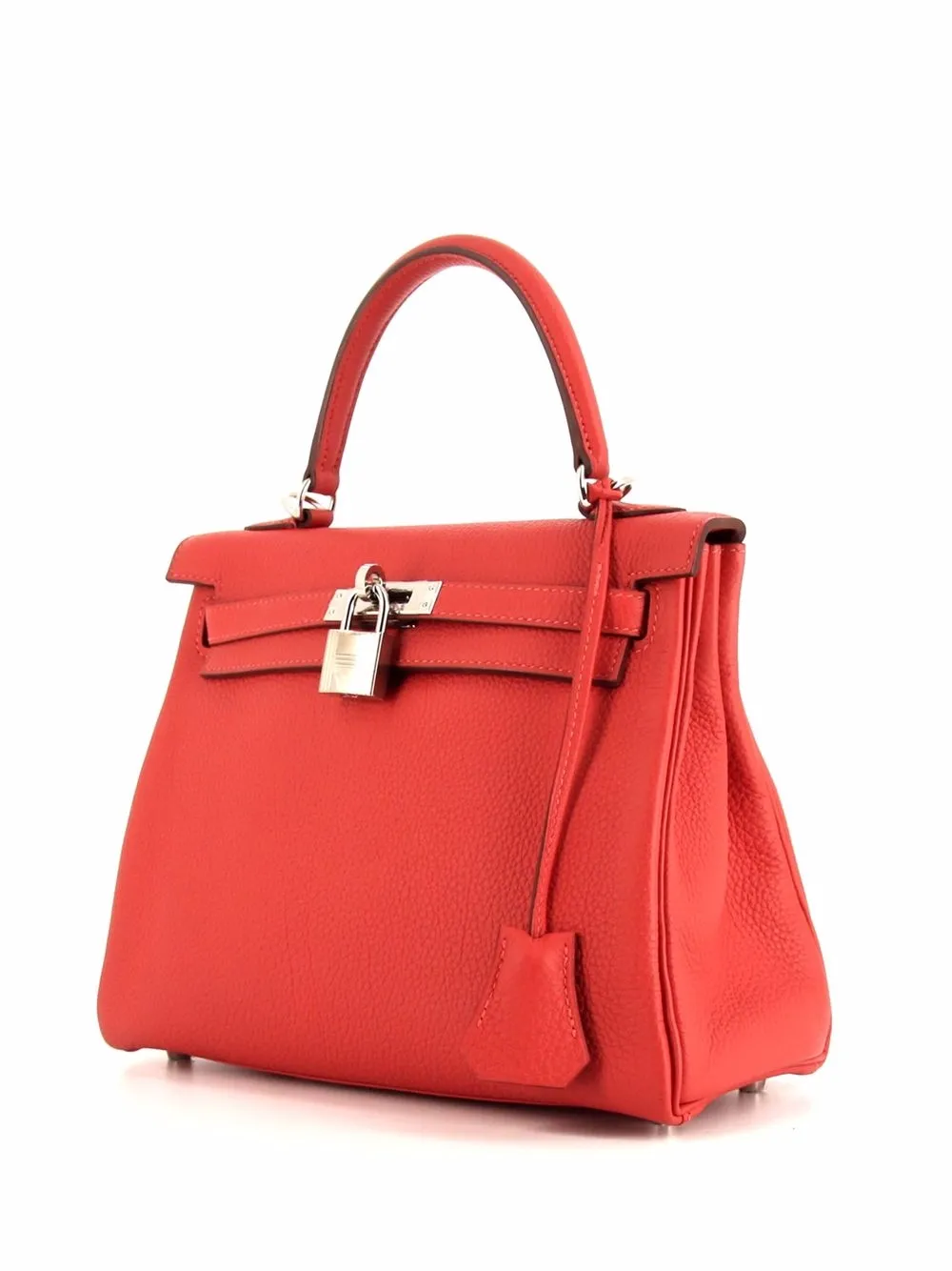 Hermès - 2019 pre-owned Kelly 25 2way bag - women - Leather/Leather - One Size - Red 3