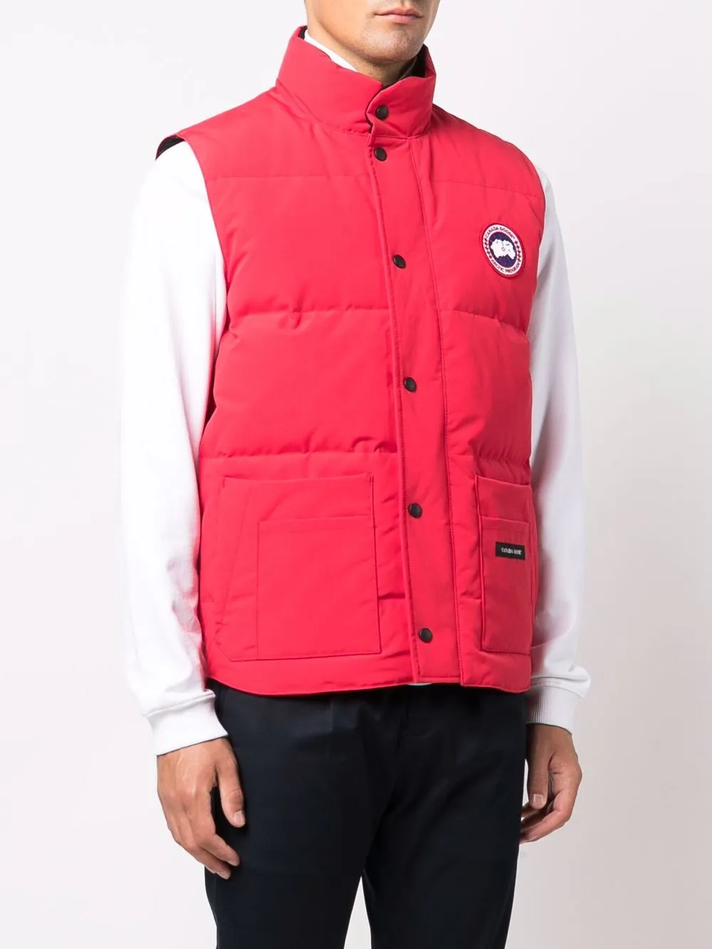 фото Canada goose пуховик без рукавов с нашивкой-логотипом