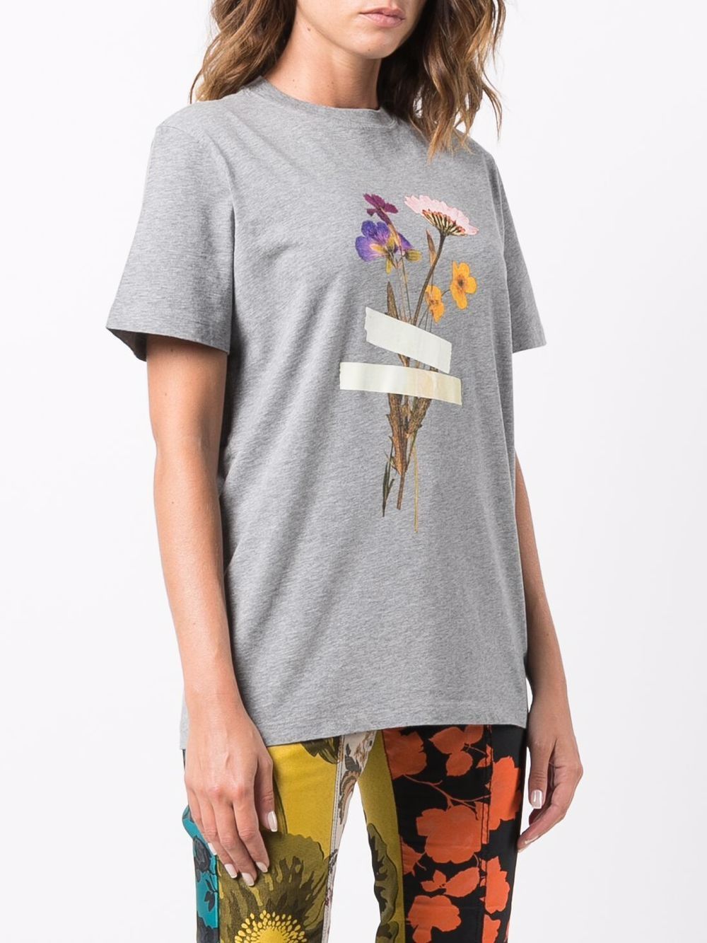 Golden Goose taped floral print T-shirt for women ...