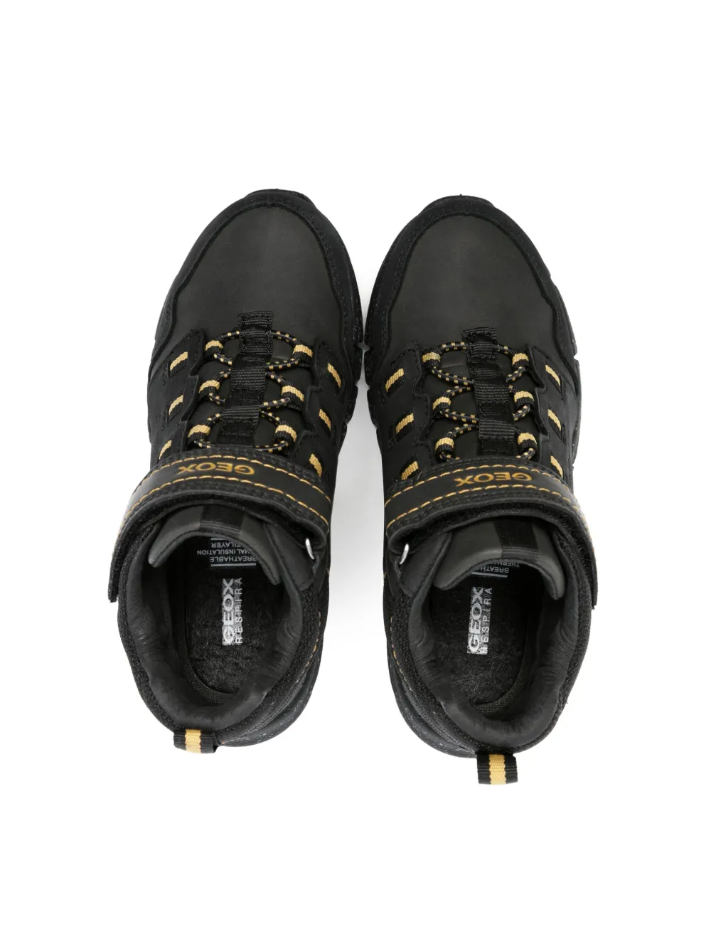  Geox Kids High Top Sneakers Mit Schnürung   Schwarz 