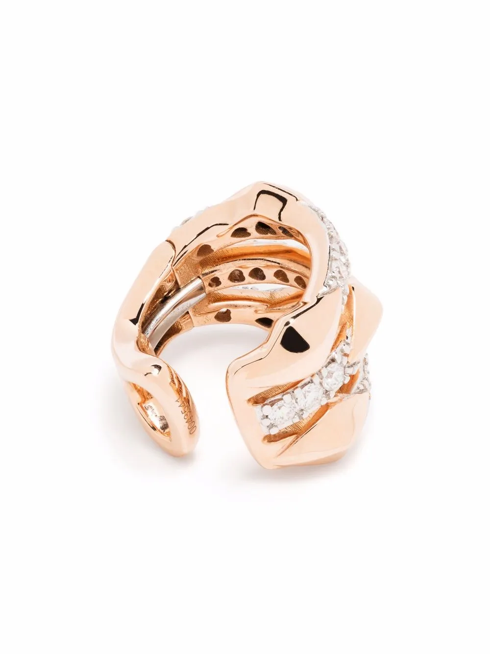 Tirisi Ear cuff Monte Carlo in oro rosa 18 carati con diamanti | Alta gioielleria | Image 4