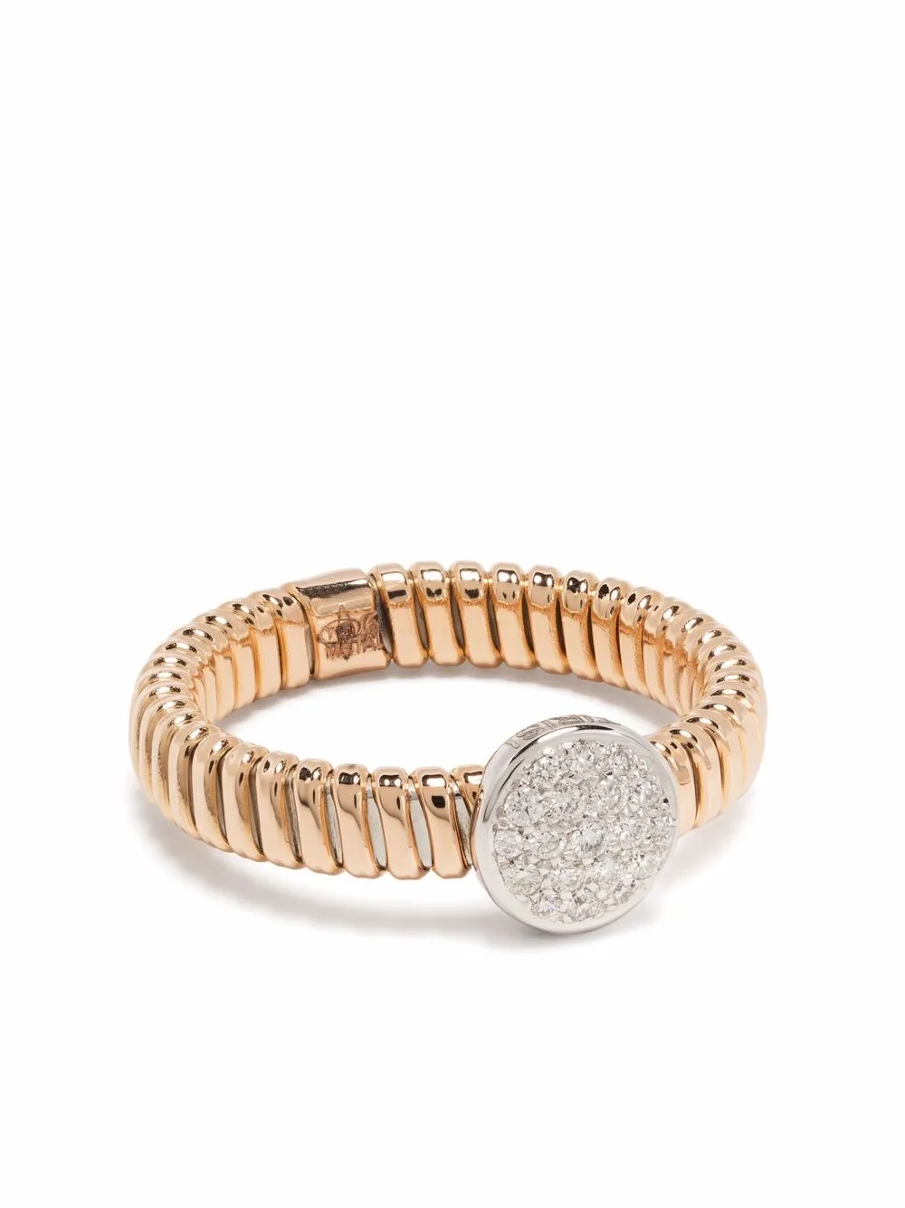 Tirisi Anello in oro rosa e bianco 18 carati con diamanti | rosa | Image 1