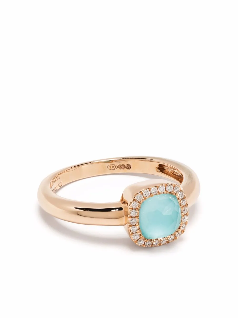 Tirisi 18kt Milano Sweeties Rotgoldring mit Diamanten | Rosa | Image 1