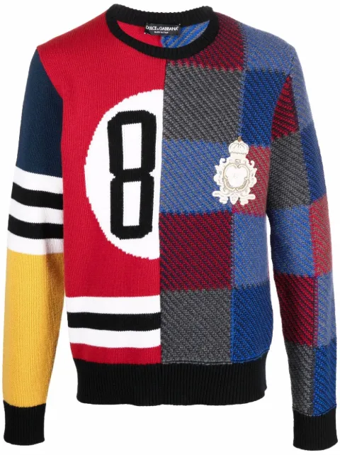 Dolce & Gabbana mix pattern jumper