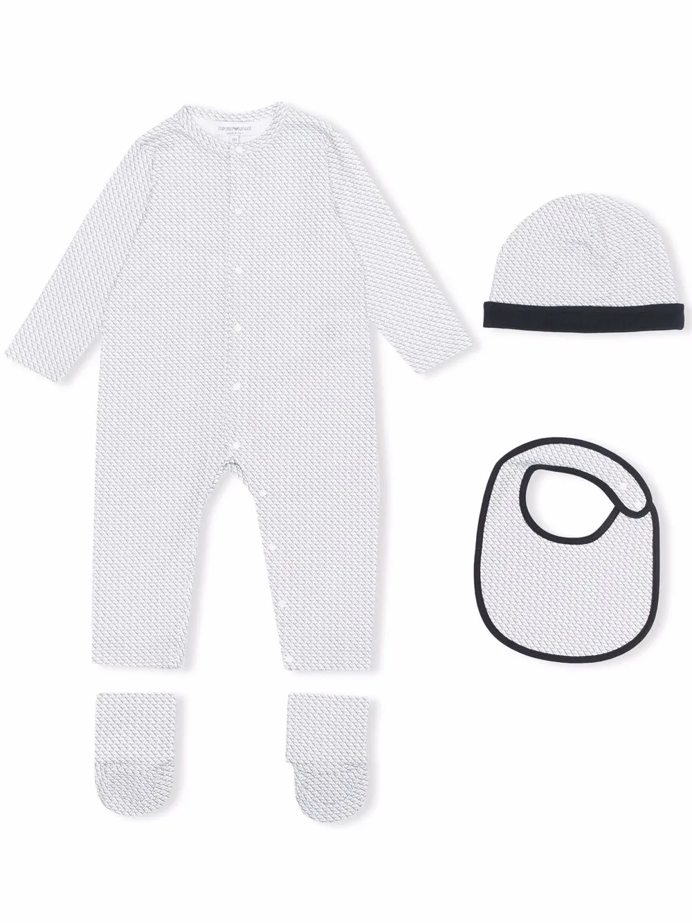 

Emporio Armani Kids abstract-print cotton romper - White