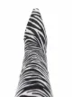 The Attico zebra-print pointed-toe boots