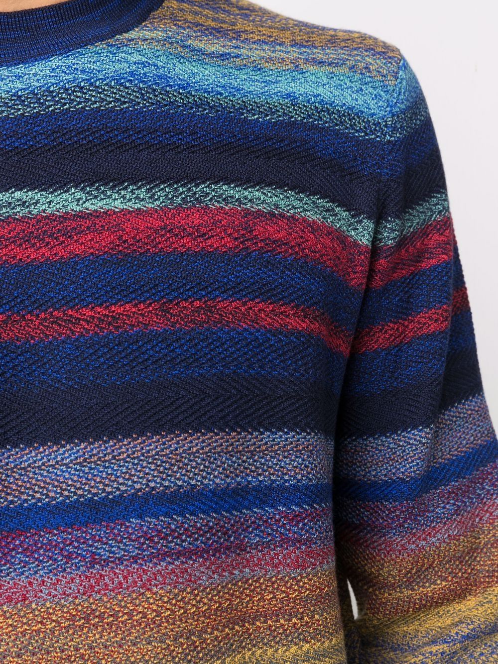 фото Missoni полосатый джемпер с круглым вырезом