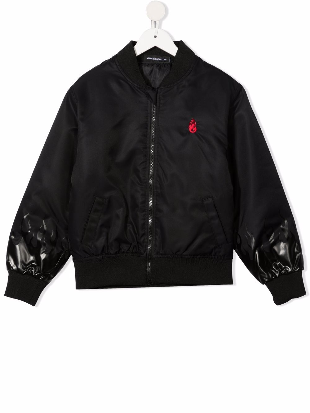 фото Vision of super kids flame-embroidered bomber jacket