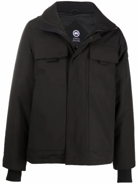 Canada Goose flap-pocket logo-patch padded jacket
