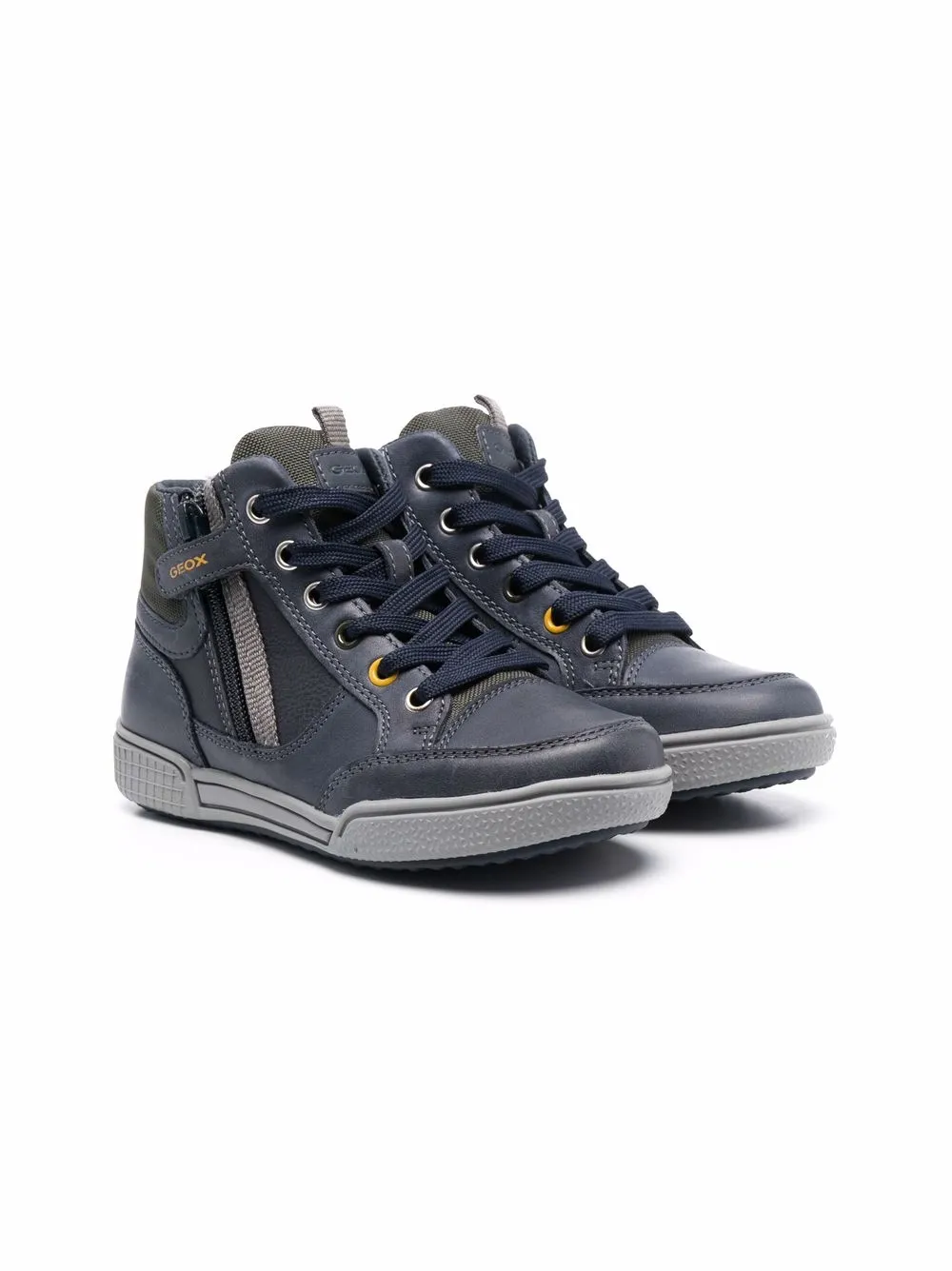 Geox Kids Poseido high-top panelled sneakers | Blue | Image 1