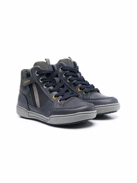 Geox Kids Poseido high-top panelled sneakers