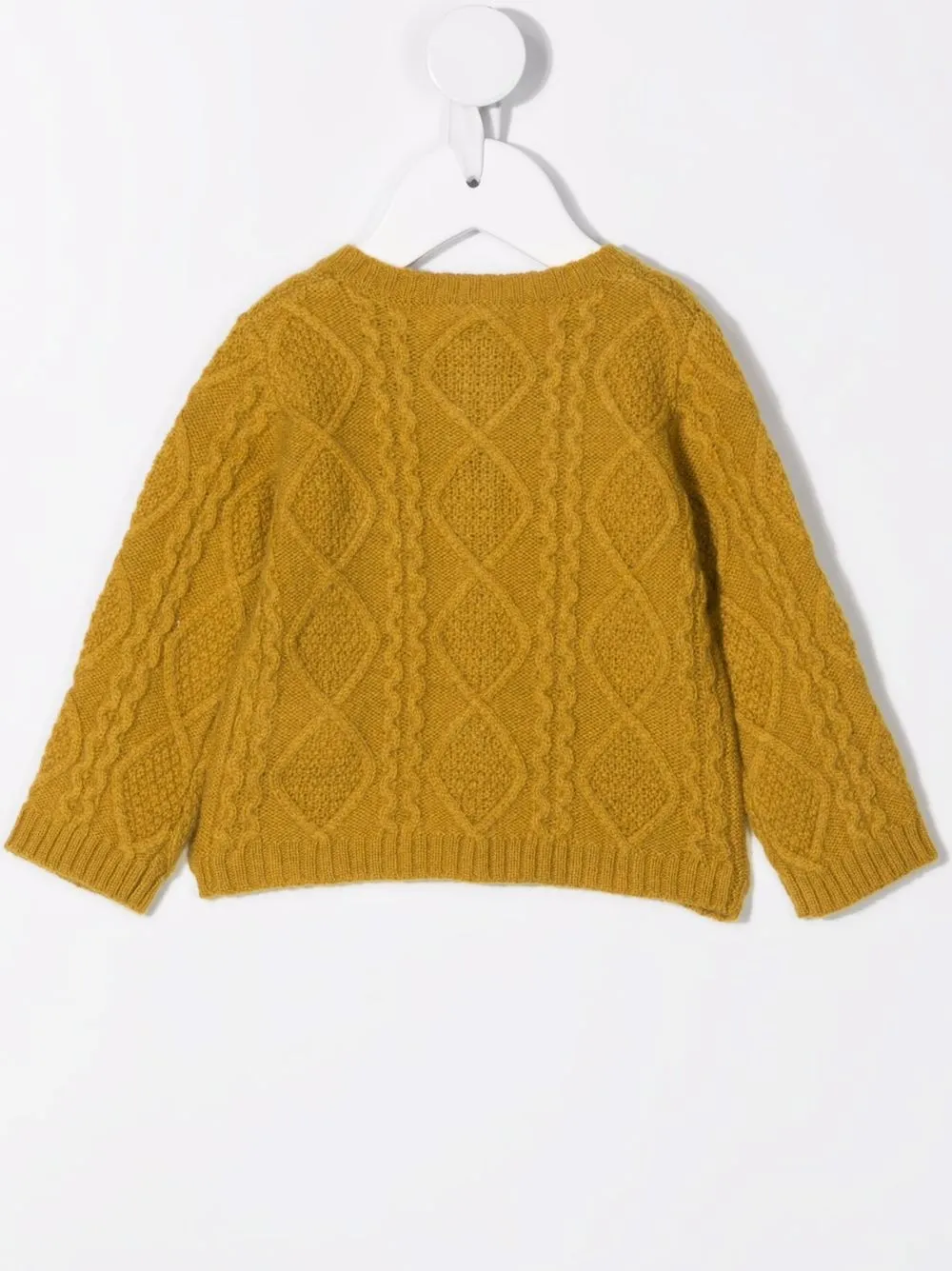 mustard wool cardigan