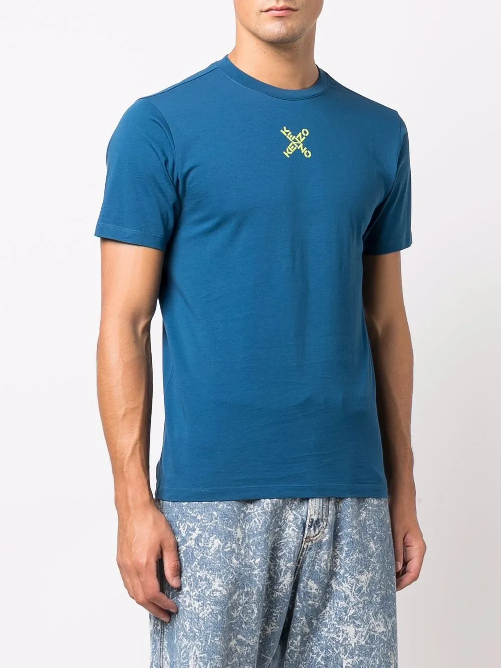 фото Kenzo cross-logo print t-shirt