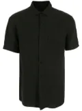 Osklen chenille-texture short-sleeved shirt - Black