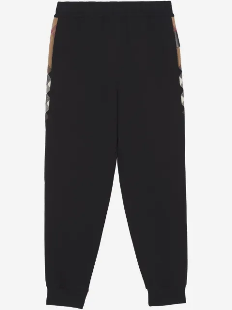 Burberry check-panel track pants
