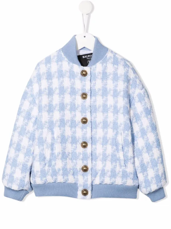 buttoned bomber jacket