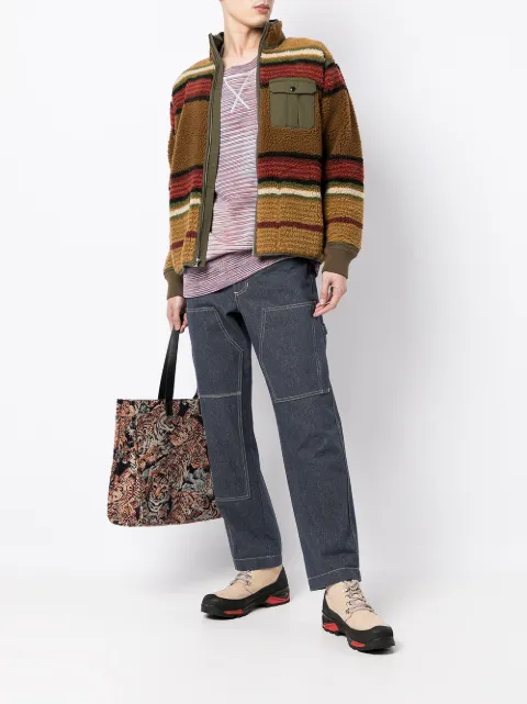 rrl print fleece jacket