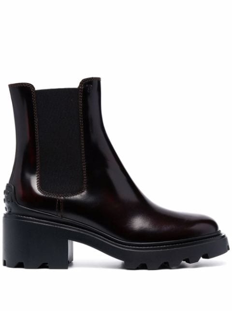 Tod's leather block-heel Chelsea boots