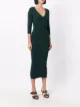 TWINSET ribbed panelled midi dress