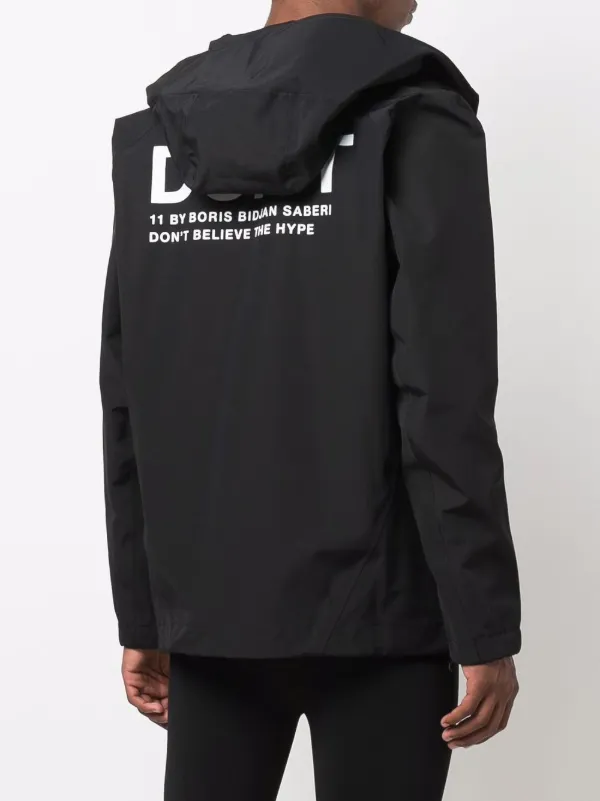 Boris Bidjan Saberi Hooded zip-up Jacket | Black | FARFETCH GE