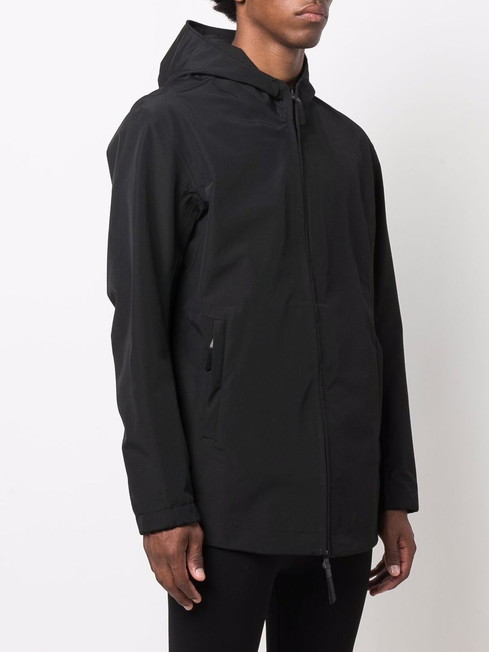 Shop Boris Bidjan Saberi Hooded Zip-up Jacket In Black