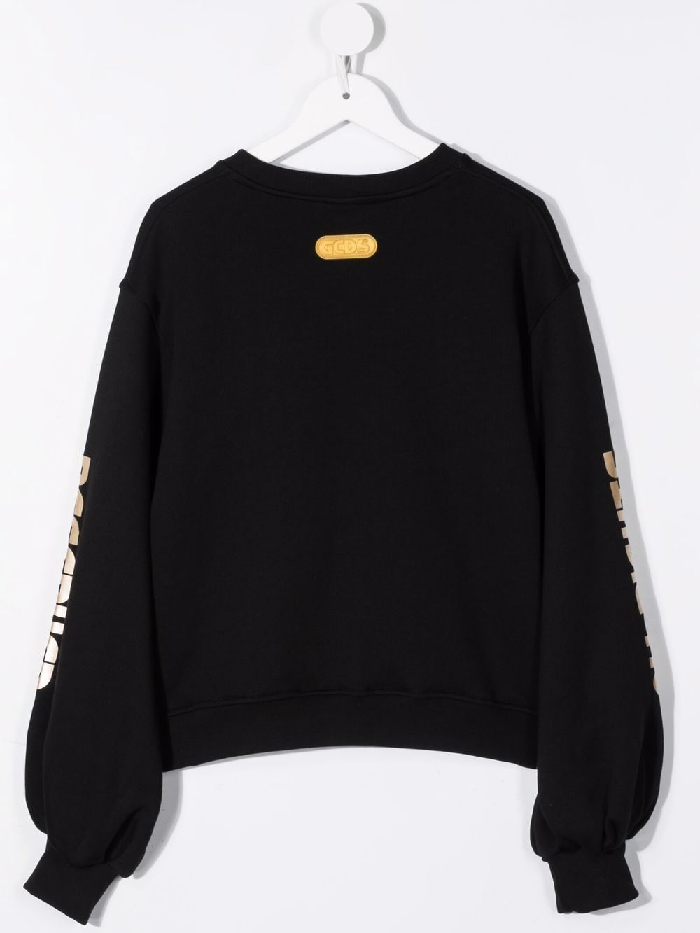 Shop Gcds Teen Logo-embroidered Cotton Sweatshirt In Black