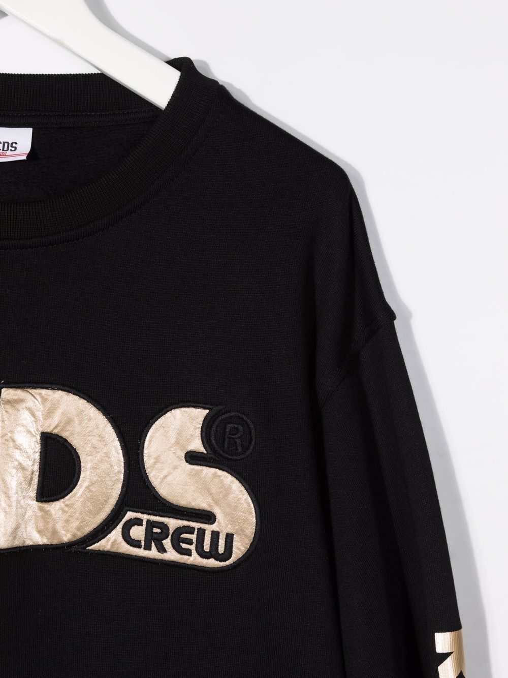 Shop Gcds Teen Logo-embroidered Cotton Sweatshirt In Black