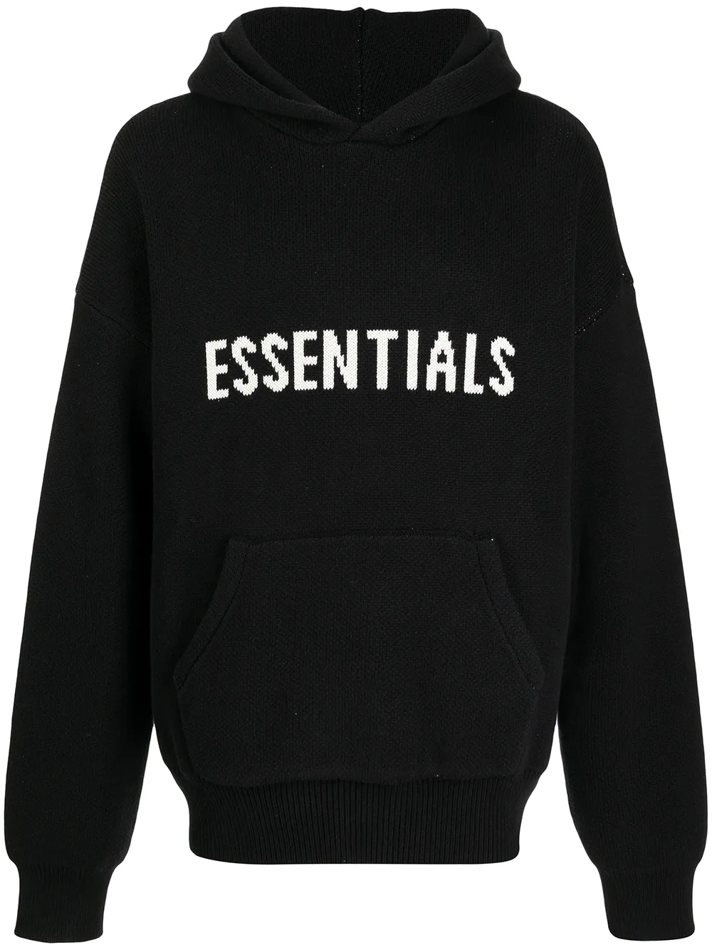 FEAR OF GOD ESSENTIALS hoodie tejida con logo | azul | Image 1