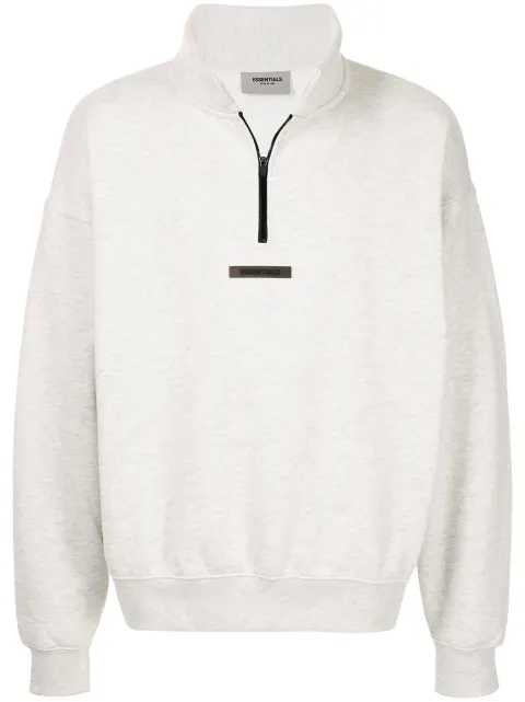 Shop FEAR OF GOD ESSENTIALS logo zip 